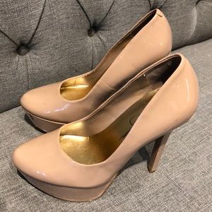 Jessica Simpson Nude Platform Heels